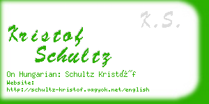 kristof schultz business card